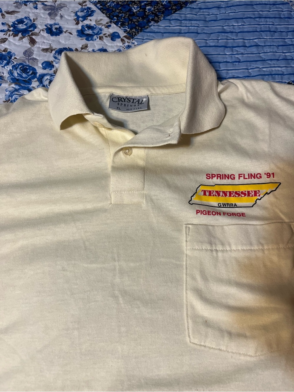 Vintage Men’s Spring Motorcycle Rally Polo